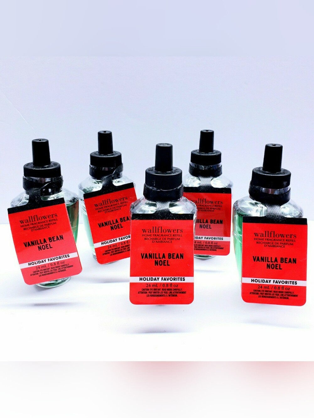 Bath & Body Works VANILLA BEAN NOEL Wallflowers Home Fragrance Refill - 5 Pcs